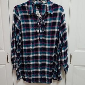 Women's flannel tunic sz 22/24 Nwt